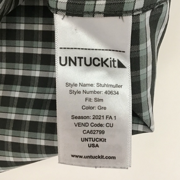 UNTUCKit Stuhlmuller men’s long sleeve slim fit button up shirt large - Picture 5 of 10